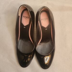 Fendi high heel pumps patent leather women shoes